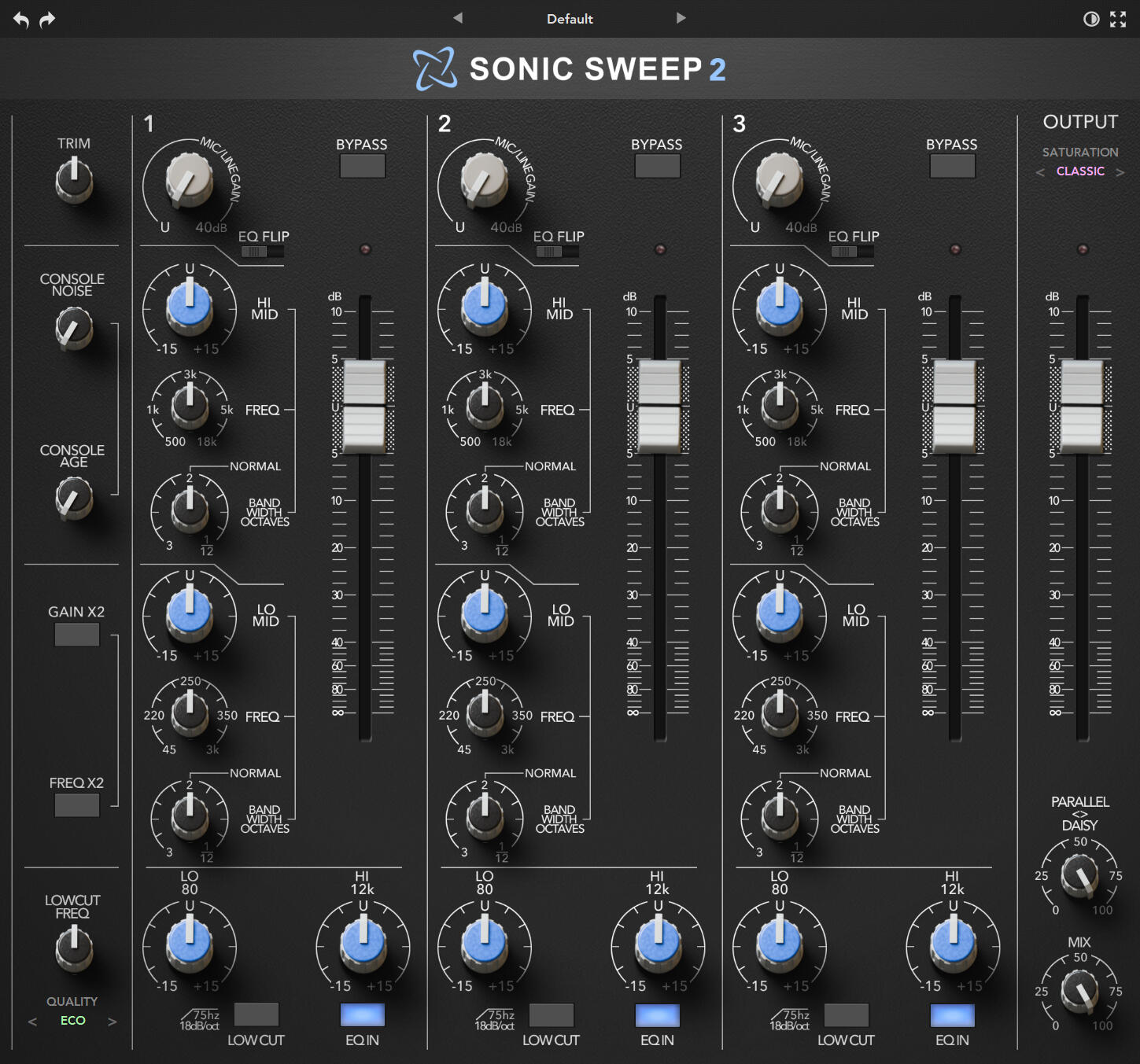 Sonic Sweep 2 Interface Detail