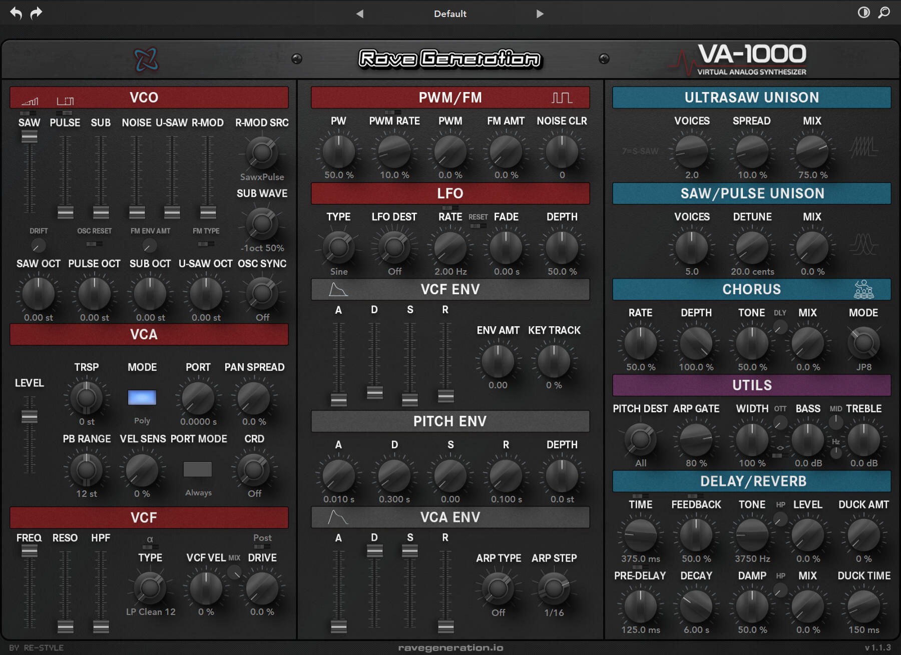 VA-1000 Interface Detail